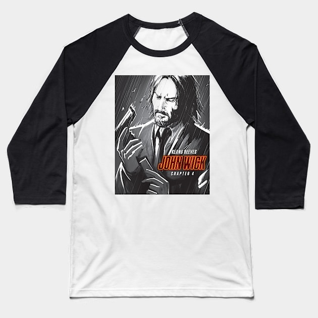 John Wick Movie, John Wick Chapter 4, John Wick Movies Baseball T-Shirt by IchiVicius